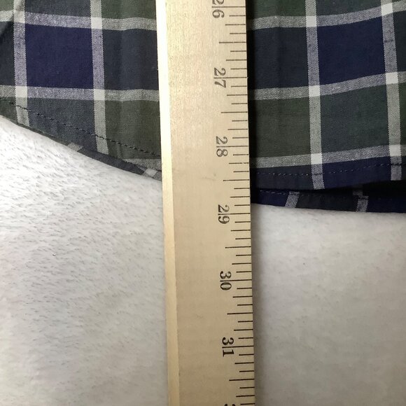 Goodfellow & Co Slim Fit Plaid Shirt Men Sz Medium Long Sleeve Mountain Spruce - Picture 9 of 10